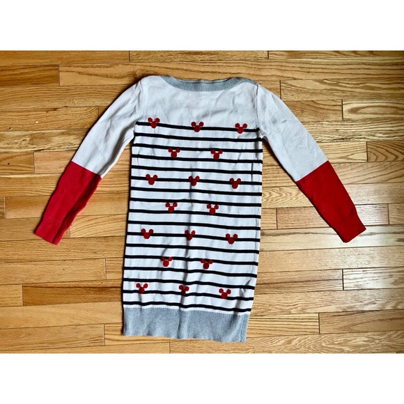 GAP Disney Mickey Mouse Striped Long Sleeve Sweater Dress Girls Size L 10 11 12 - Picture 7 of 7